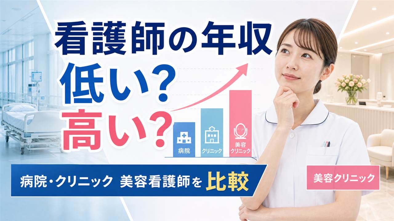 病院・クリニック・美容クリニックの年収を比較する女性看護師