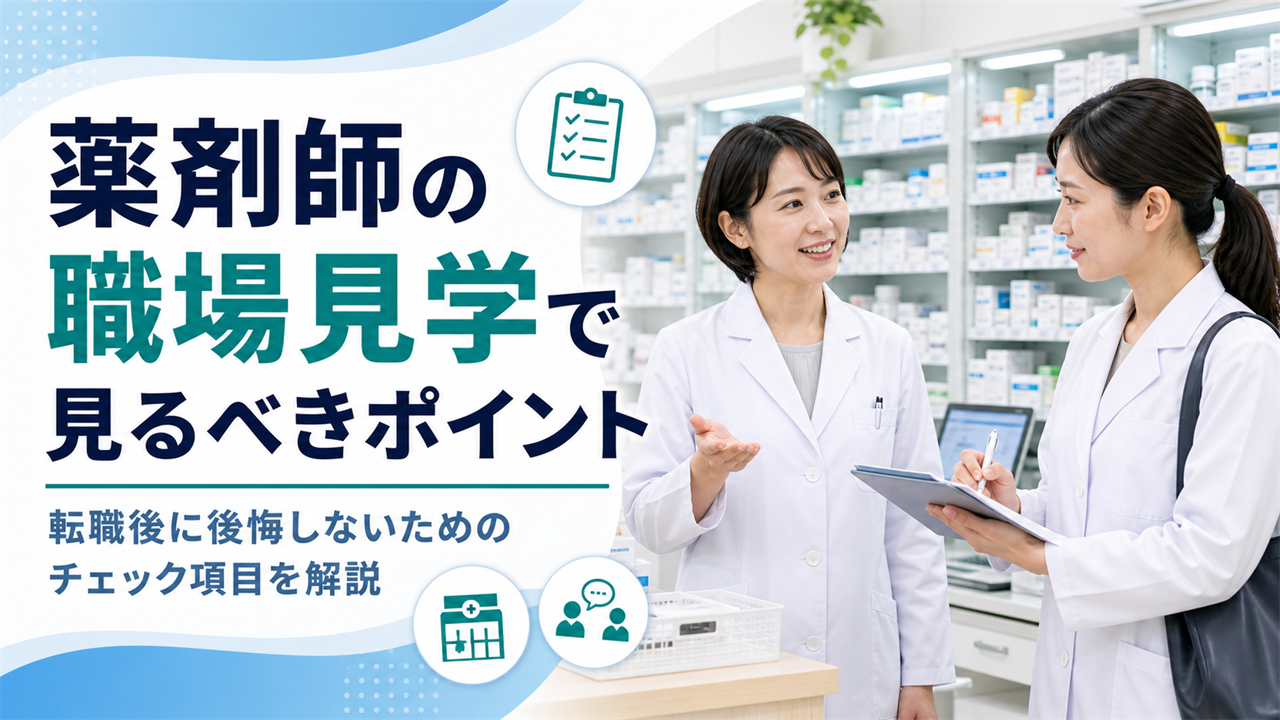 薬剤師の職場見学で確認すべきポイントを解説するイメージ画像