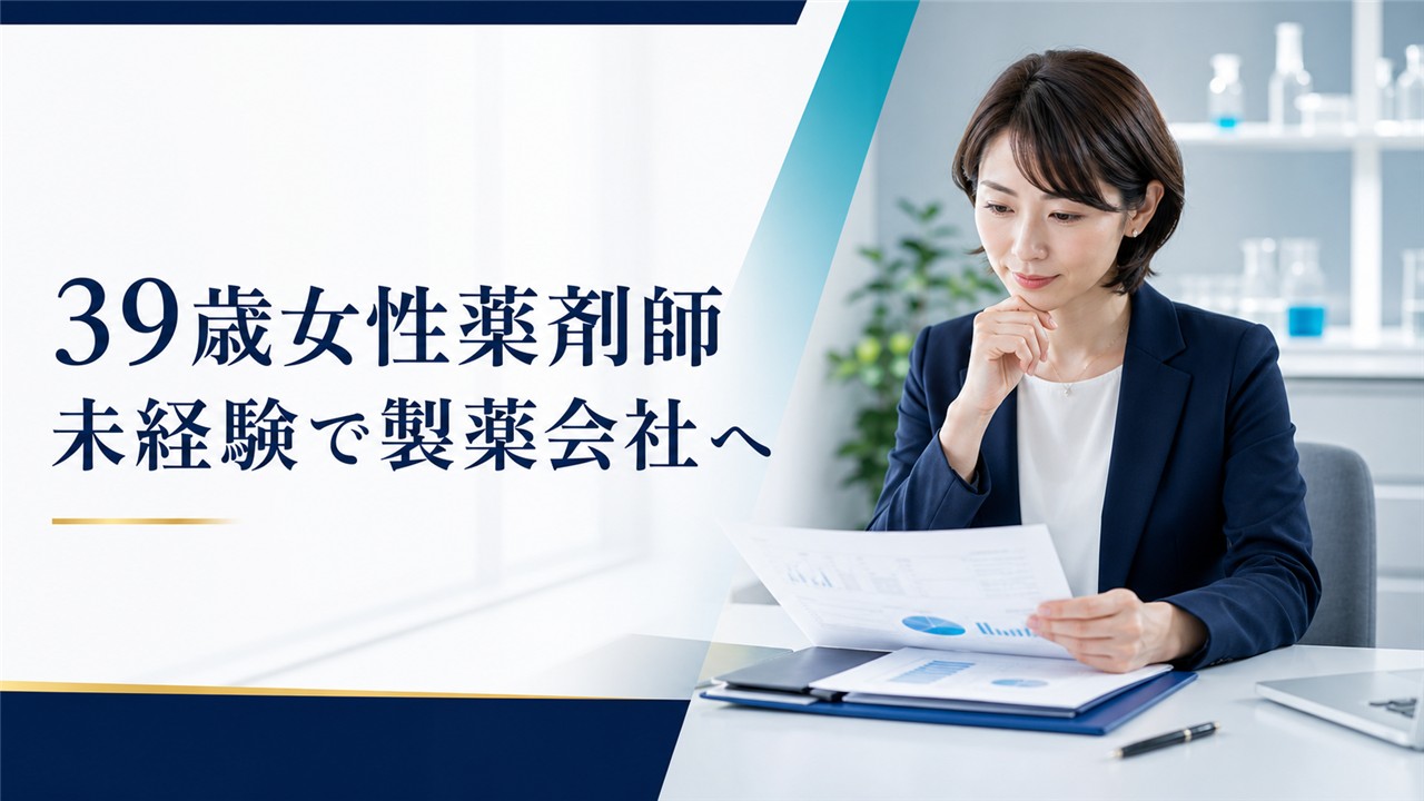 39歳女性薬剤師の転職体験談で病院から未経験の製薬会社へ転職した公開事例