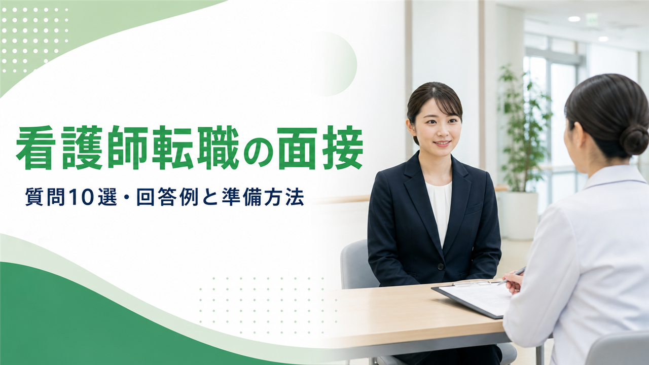 看護師転職の面接で採用担当者の質問に答える看護師