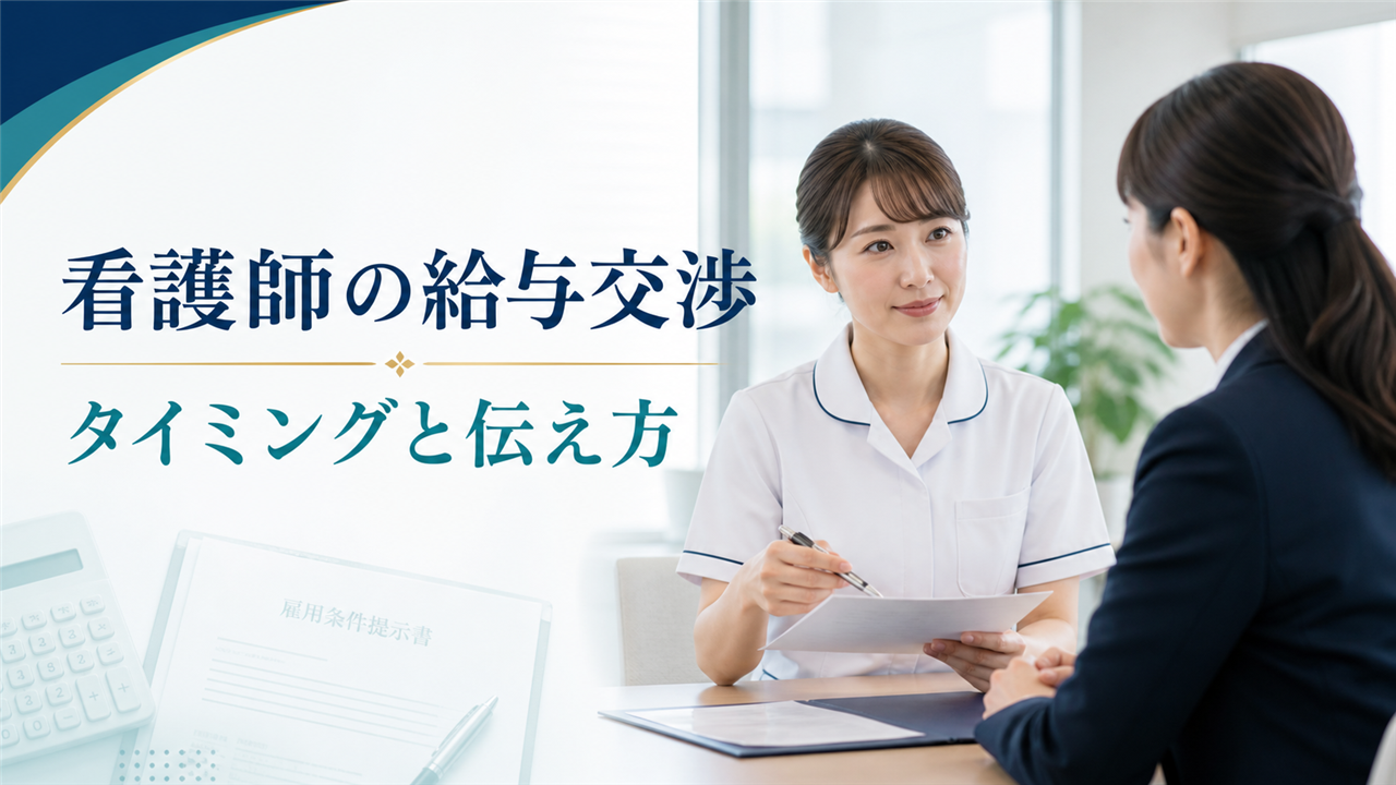 看護師の給与交渉について採用担当者へ相談する看護師