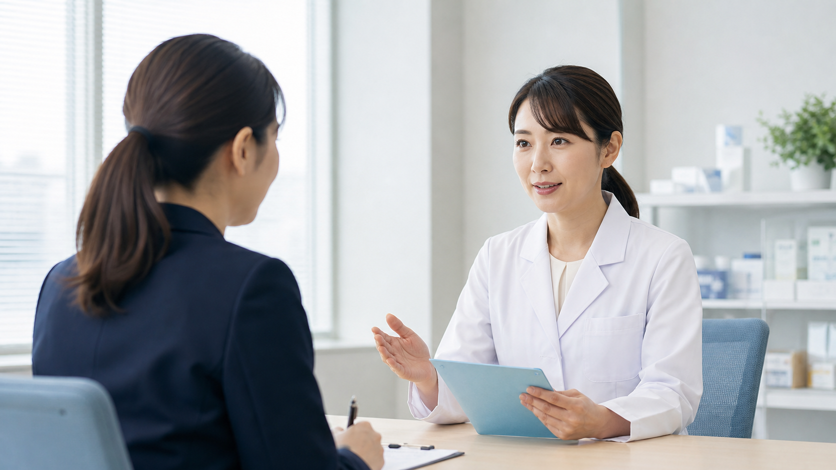薬剤師のブランク面接対策について採用担当者へ説明するイメージ