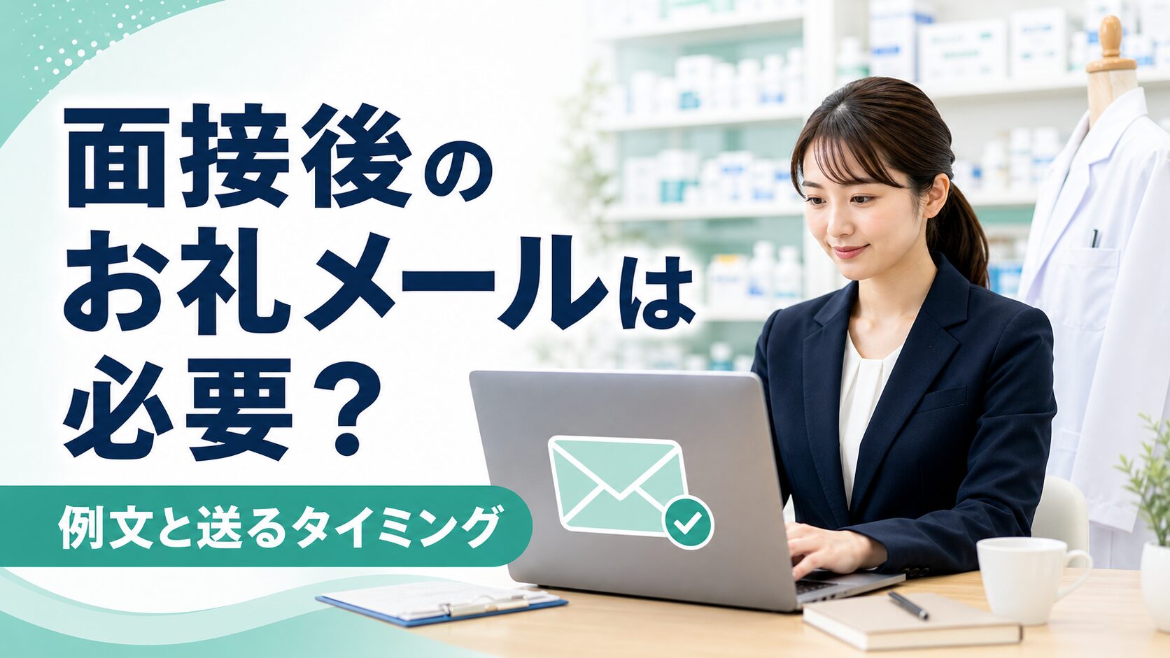 薬剤師転職の面接後にお礼メールを作成する薬剤師