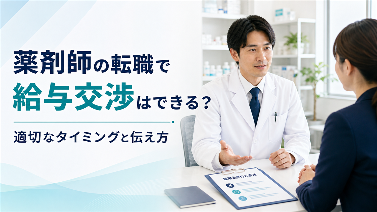 薬剤師の転職で給与交渉を採用担当者へ相談する場面