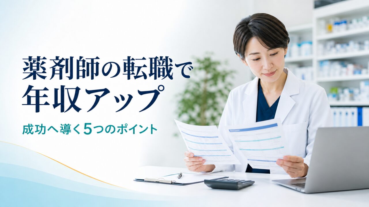 薬剤師の転職で年収アップを目指して求人条件を比較する場面