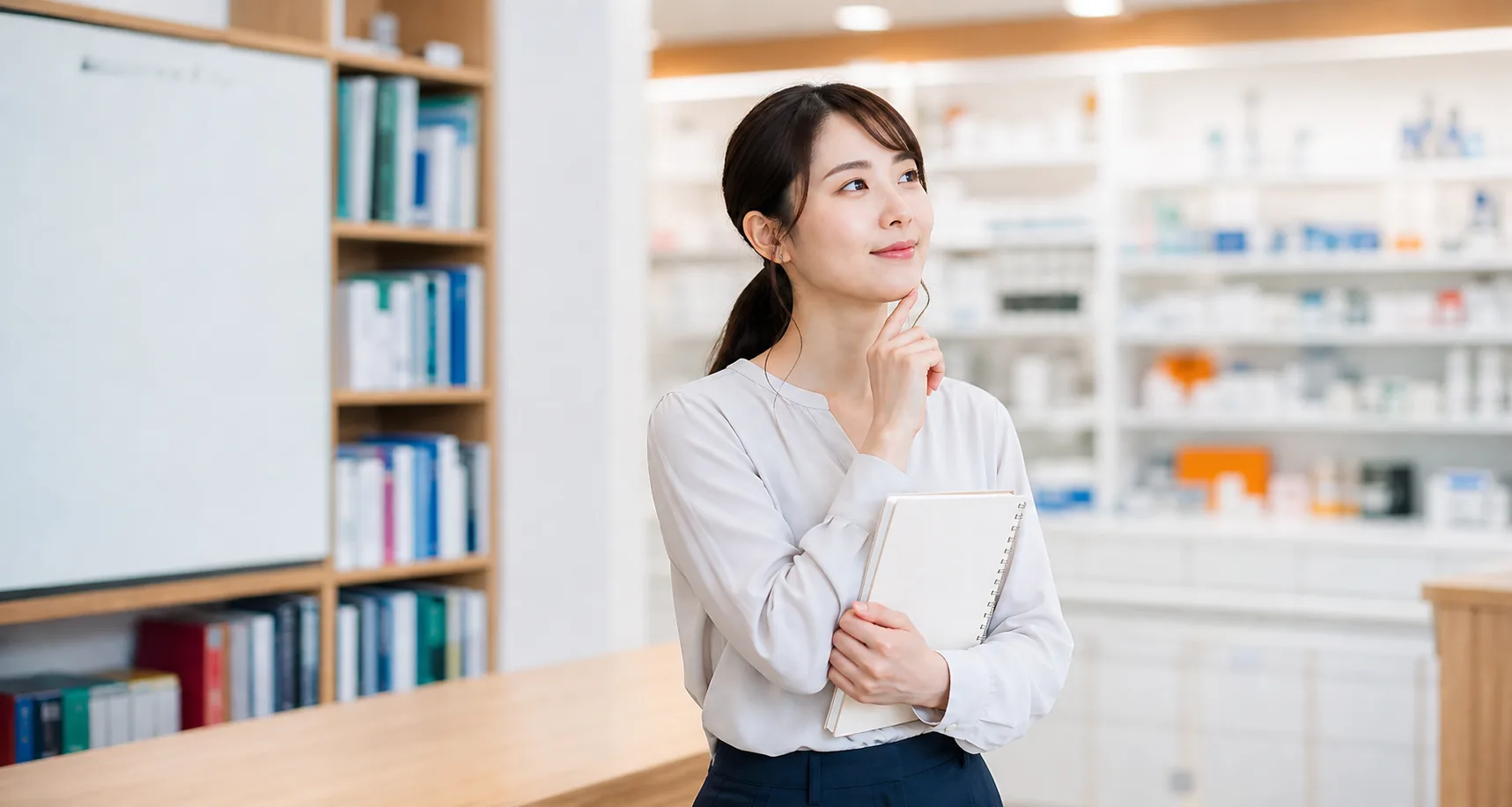 30歳女性薬剤師の転職体験談で塾講師から未経験の調剤薬局を考える様子